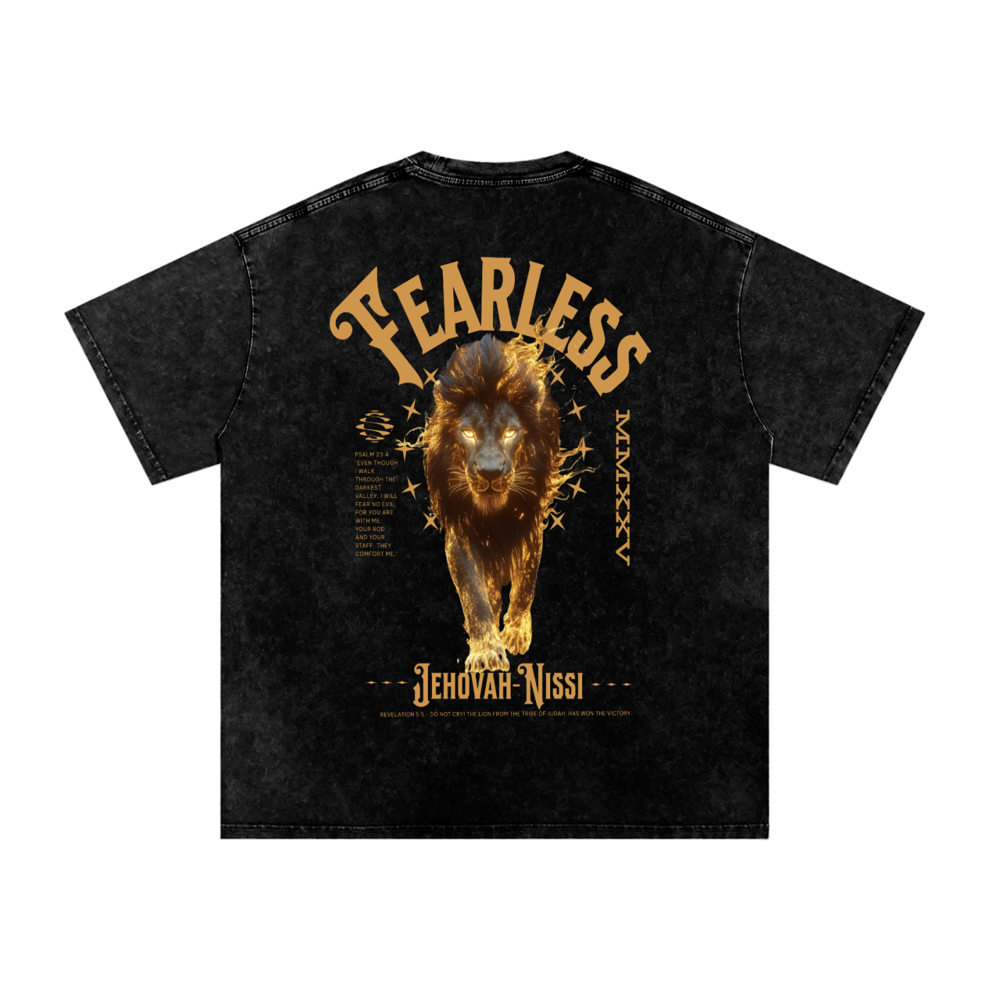 Fearless - Acid Wash Oversize T-Shirt - 250 GSM
