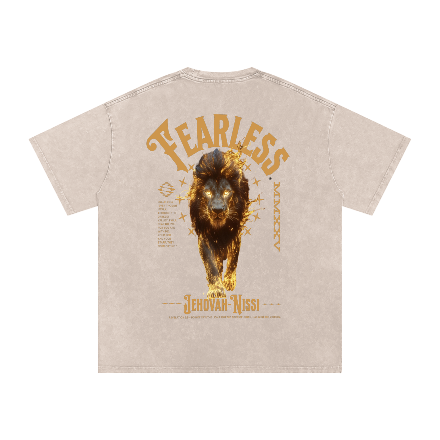 Fearless - Acid Wash Oversize T-Shirt - 250 GSM