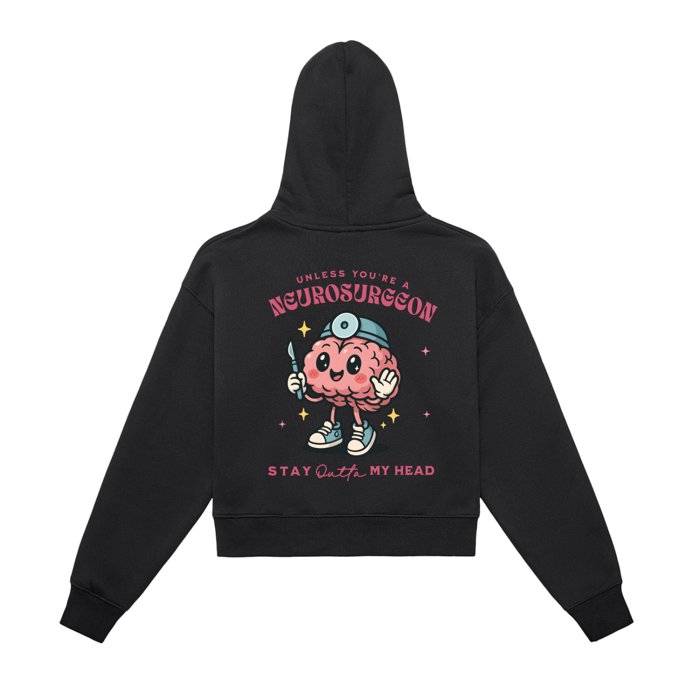 Nuero Surgery - Fleeced Zip-Up Cropped Hoodie