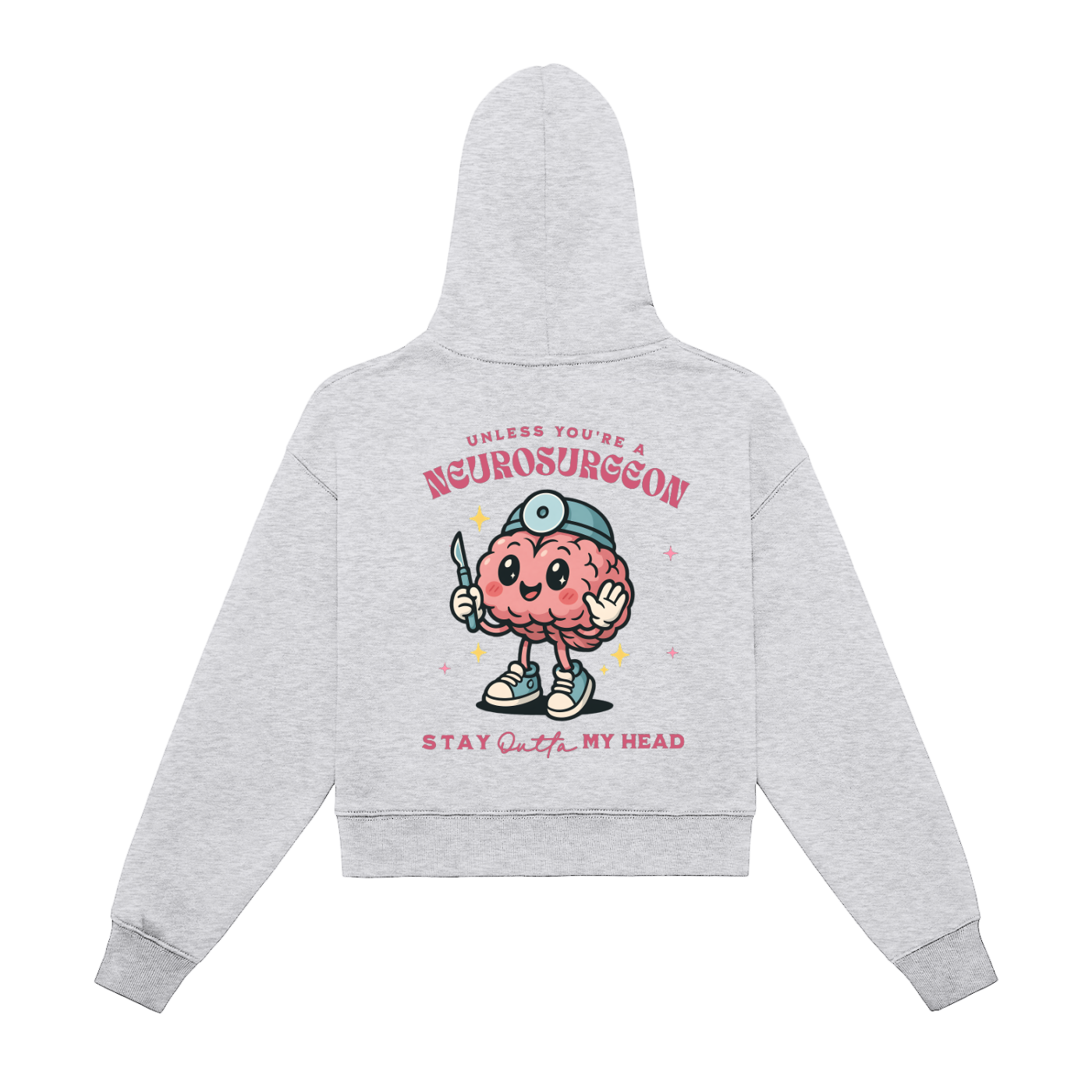 Nuero Surgery - Fleeced Zip-Up Cropped Hoodie