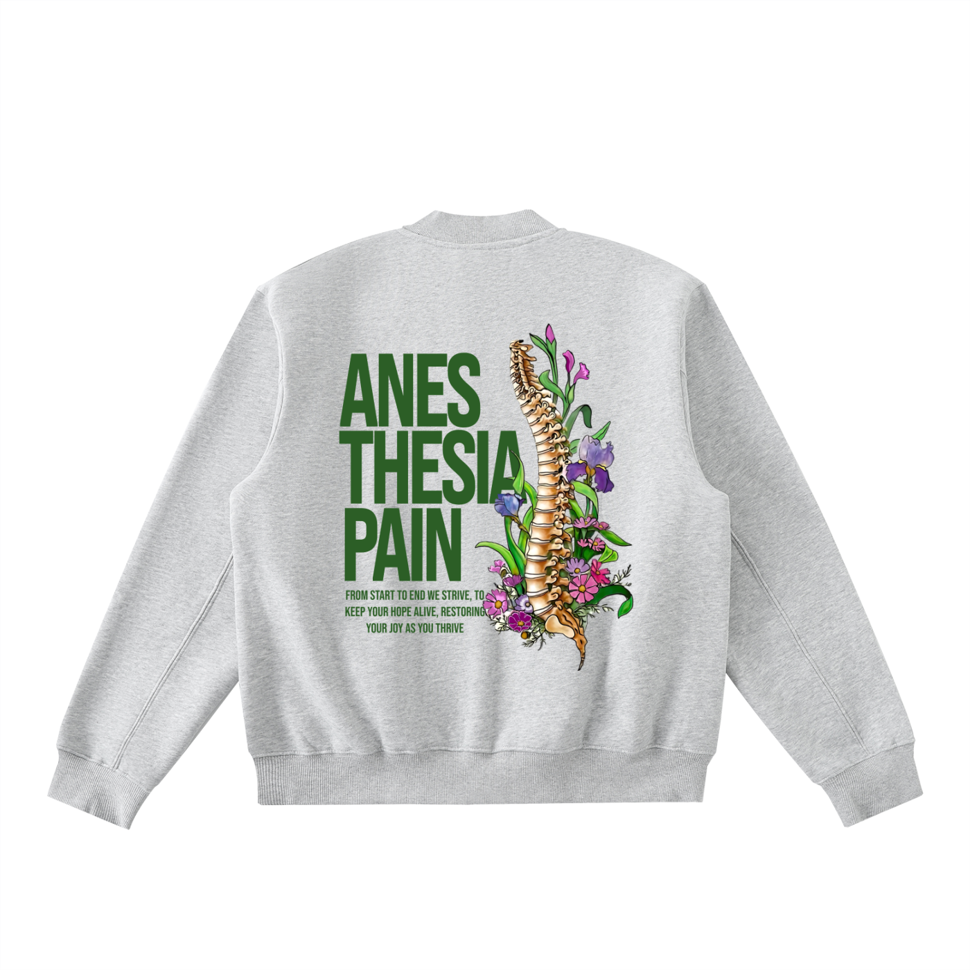 Charlene's Anesthesia Zip Up - Essential Zip-Up Fleeced Varsity Jacket