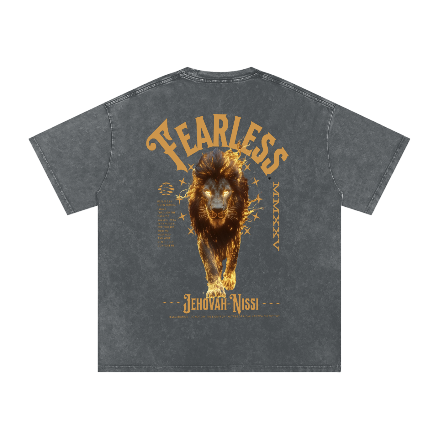 Fearless - Acid Wash Oversize T-Shirt - 250 GSM