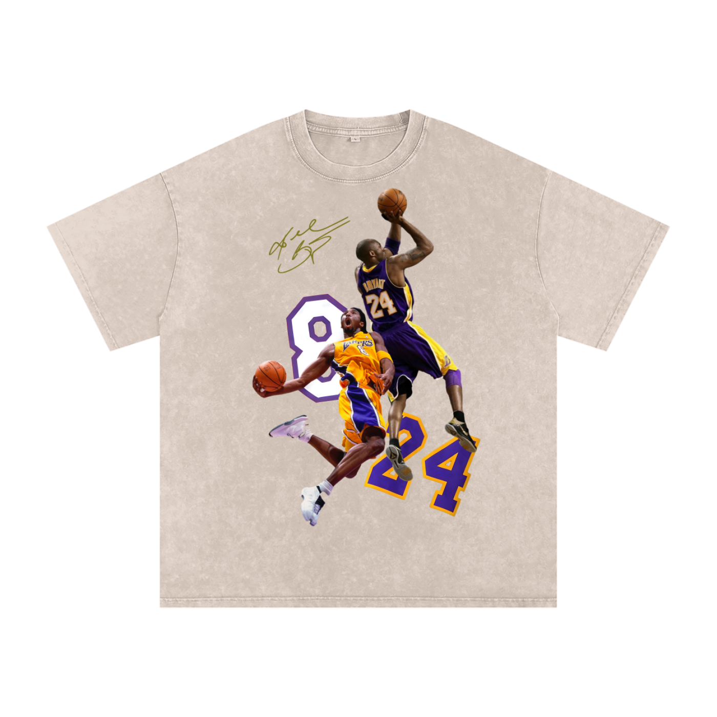 "Mamba Mentality: 8 to 24" Acid Wash Oversize T-Shirt - 250 GSM