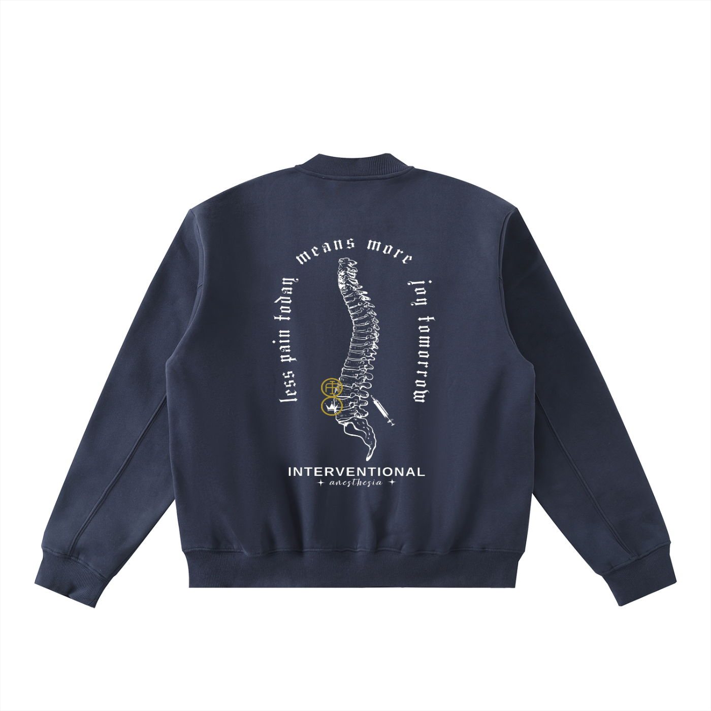 Anesthesia - Essential Zip-Up Fleeced Varsity Jacket