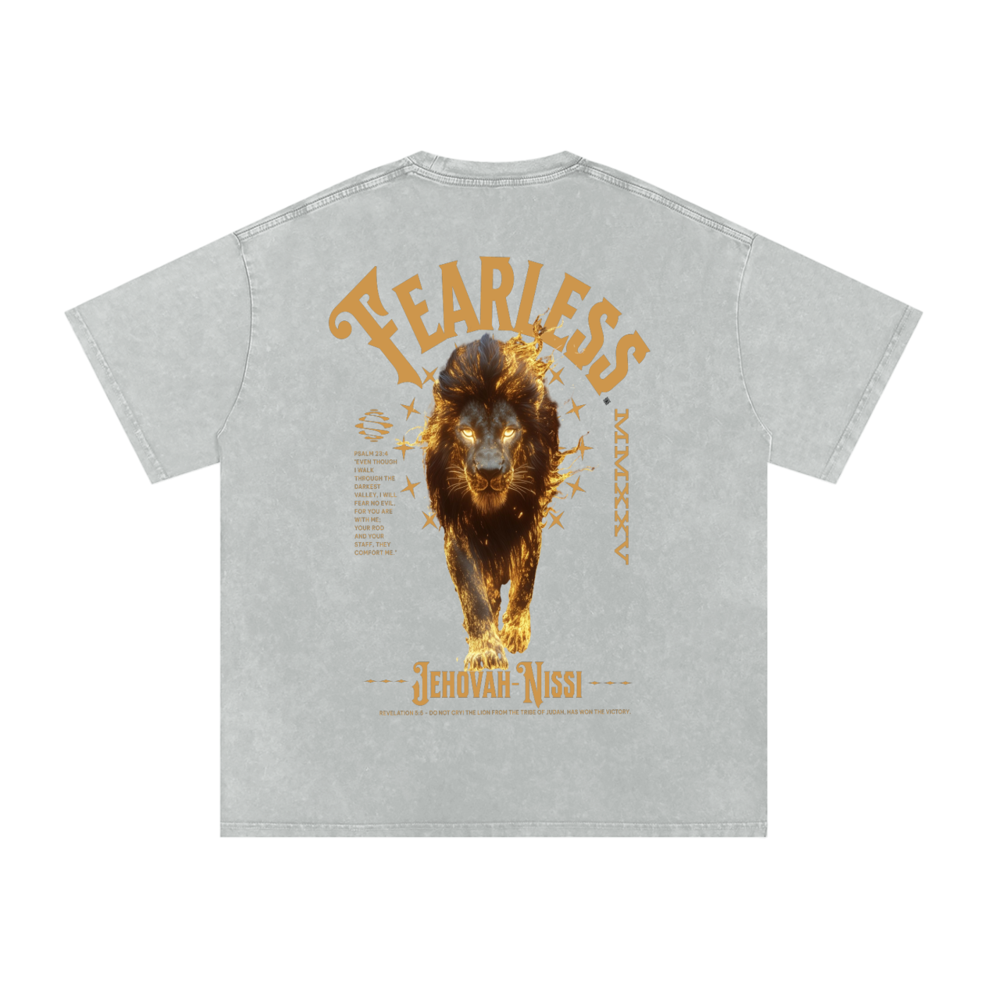 Fearless - Acid Wash Oversize T-Shirt - 250 GSM