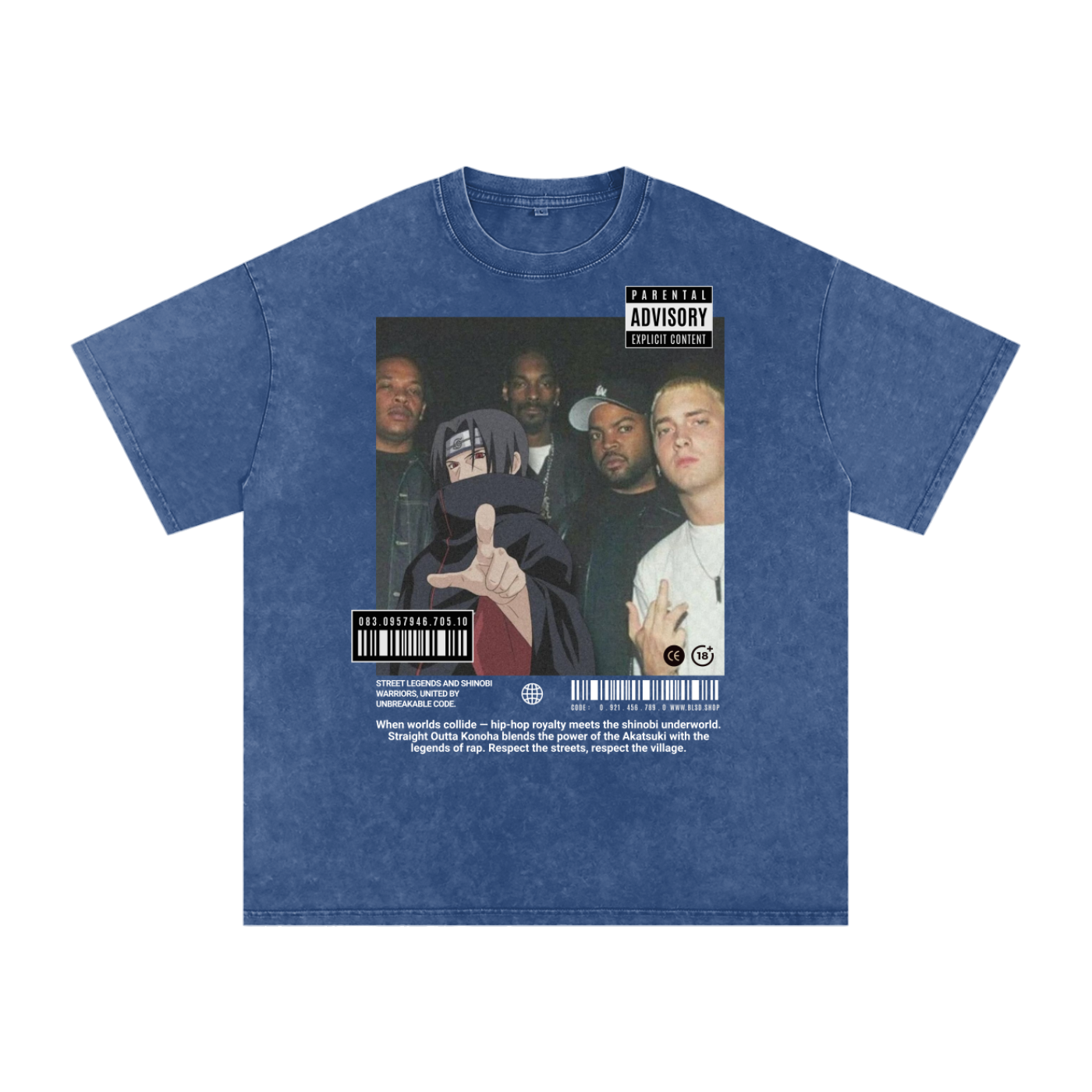 Straight outta Konoha - Acid Wash Oversize T-Shirt - 250 GSM