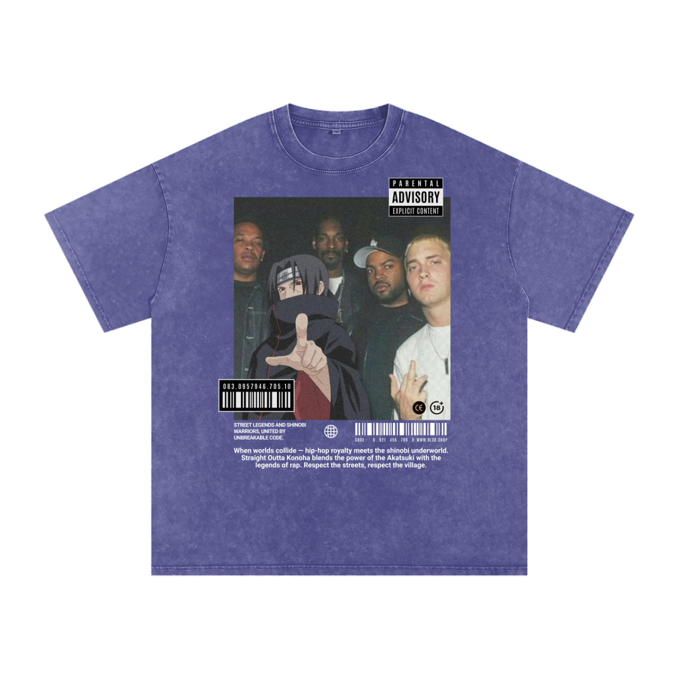 Straight outta Konoha - Acid Wash Oversize T-Shirt - 250 GSM