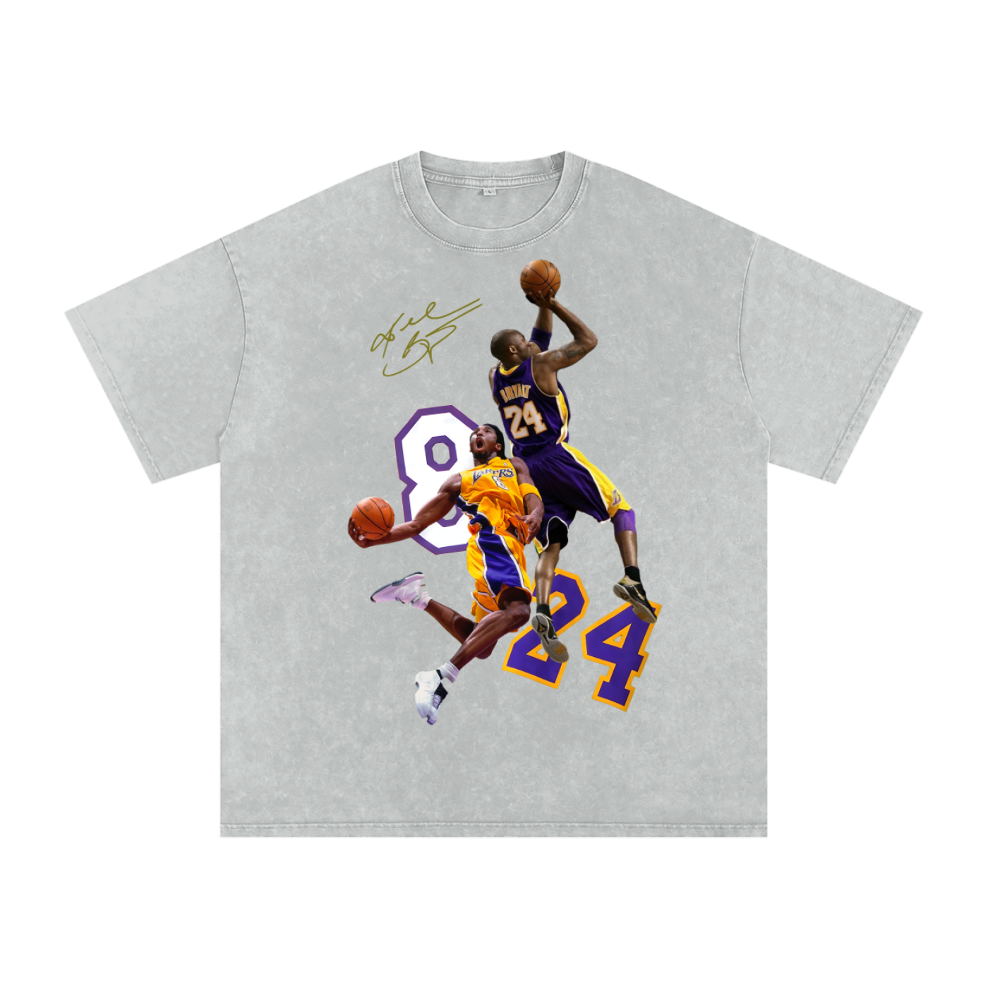 "Mamba Mentality: 8 to 24" Acid Wash Oversize T-Shirt - 250 GSM