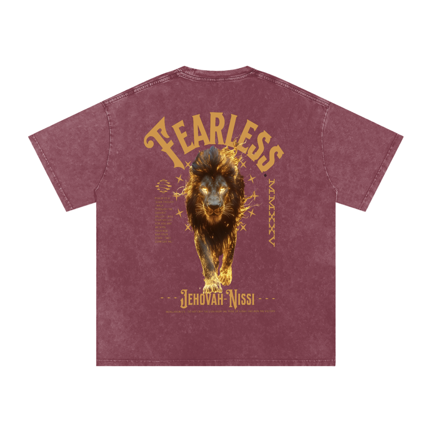 Fearless - Acid Wash Oversize T-Shirt - 250 GSM