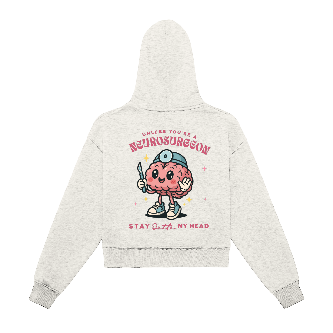 Nuero Surgery - Fleeced Zip-Up Cropped Hoodie