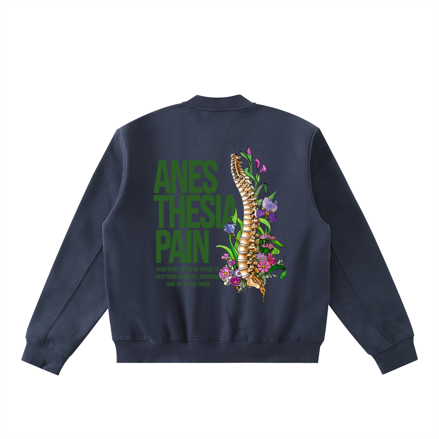 Charlene's Anesthesia Zip Up - Essential Zip-Up Fleeced Varsity Jacket