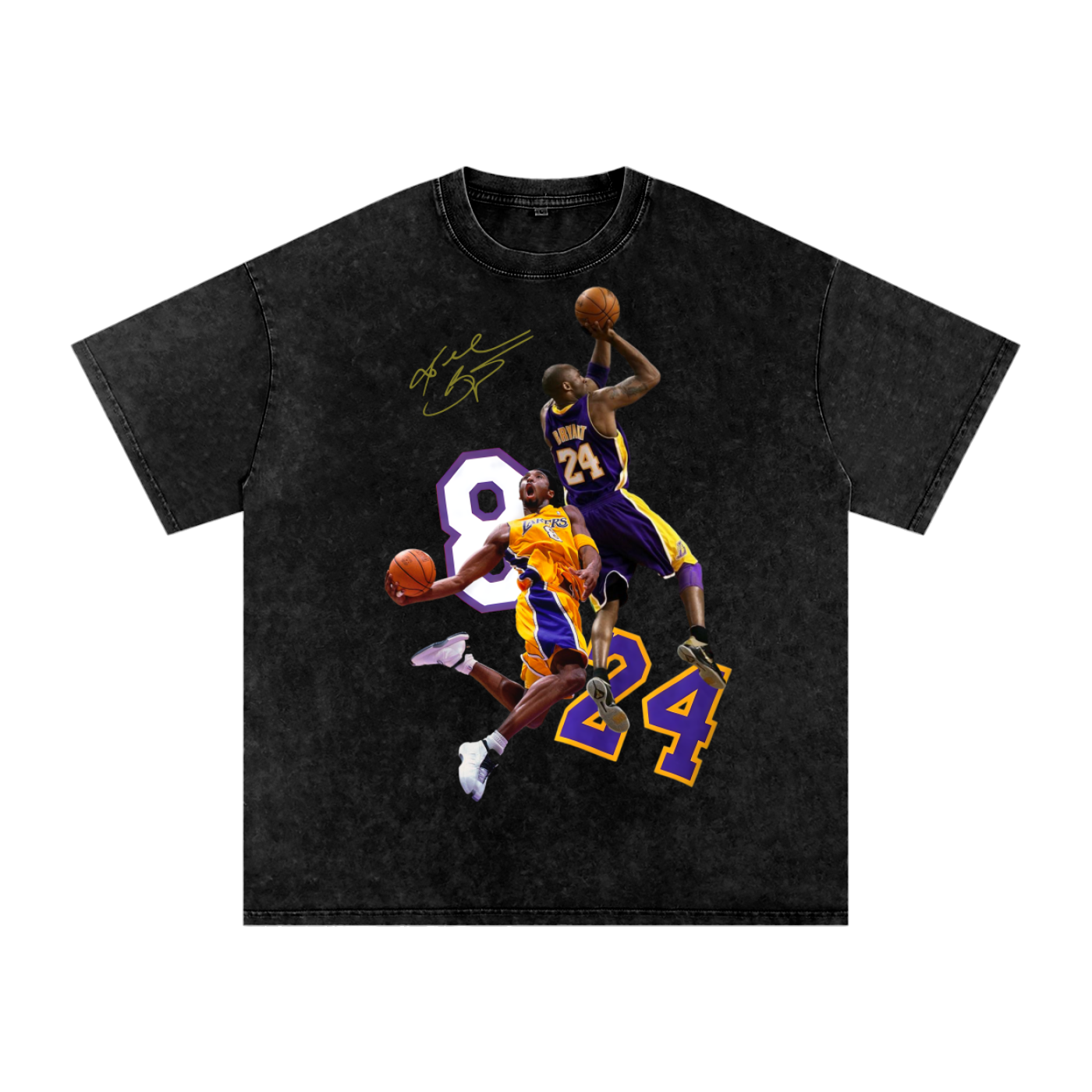 "Mamba Mentality: 8 to 24" Acid Wash Oversize T-Shirt - 250 GSM