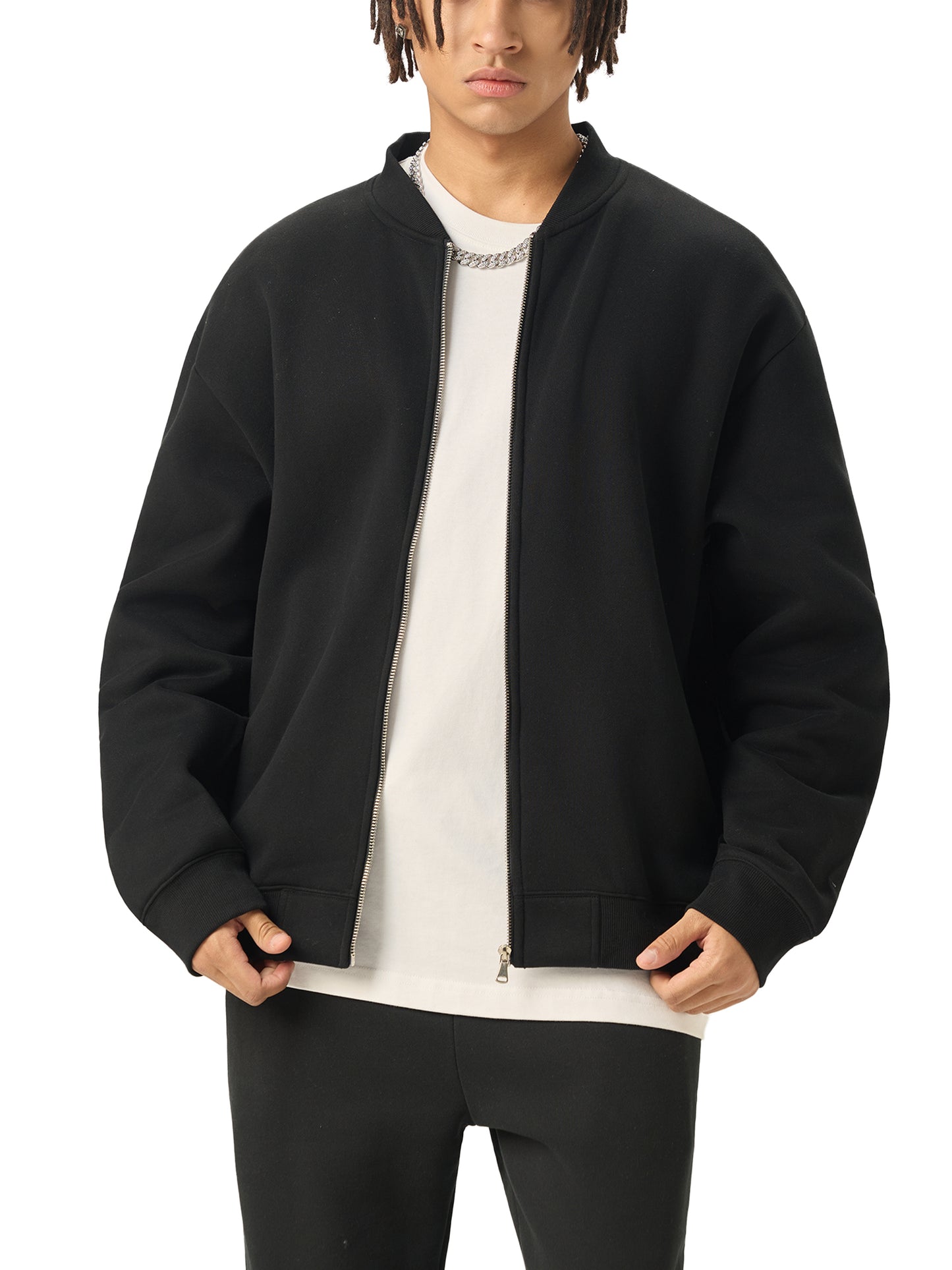 Anesthesia - Essential Zip-Up Fleeced Varsity Jacket