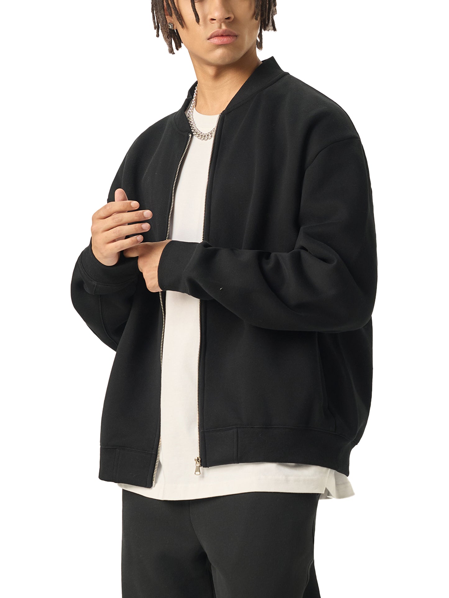 Anesthesia - Essential Zip-Up Fleeced Varsity Jacket