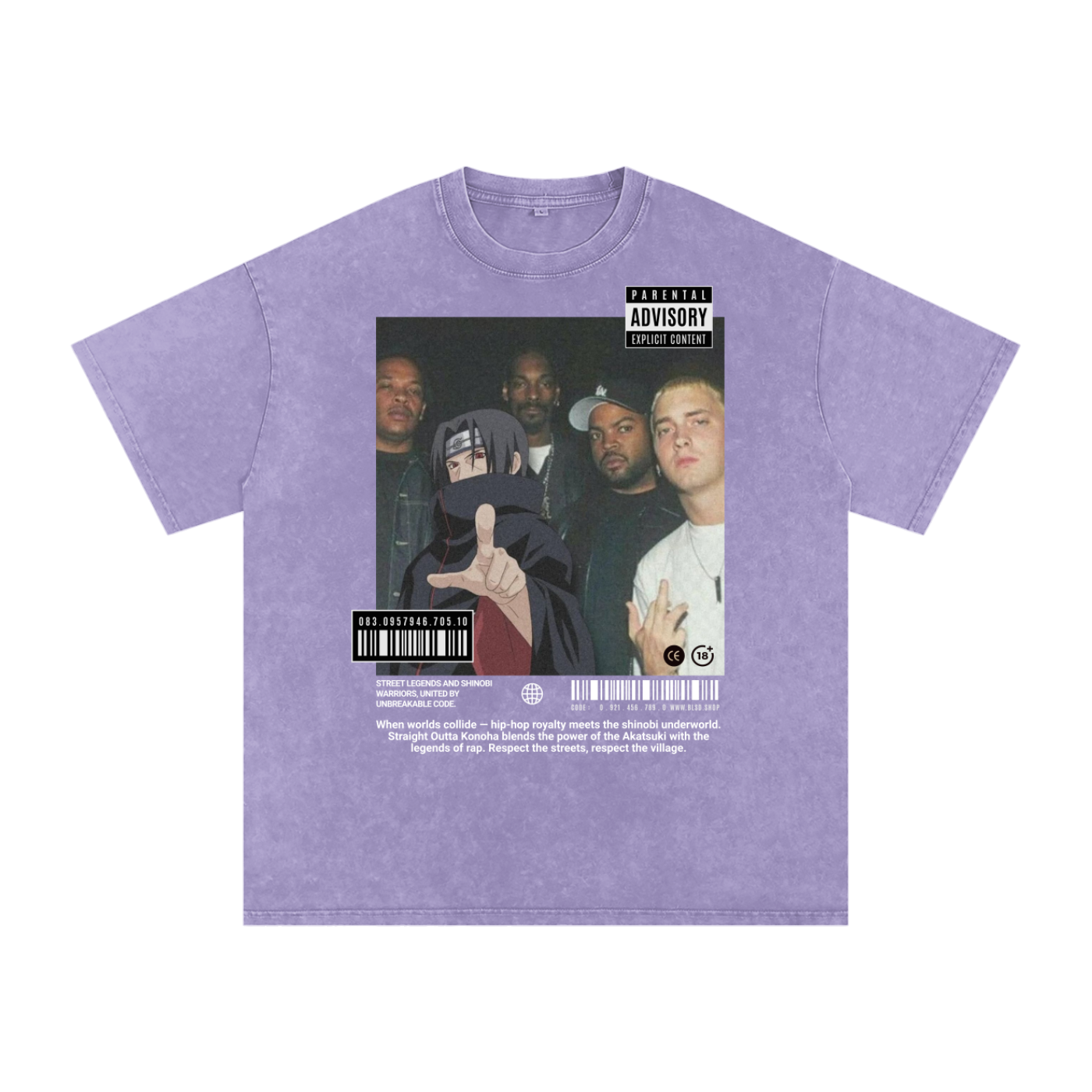 Straight outta Konoha - Acid Wash Oversize T-Shirt - 250 GSM