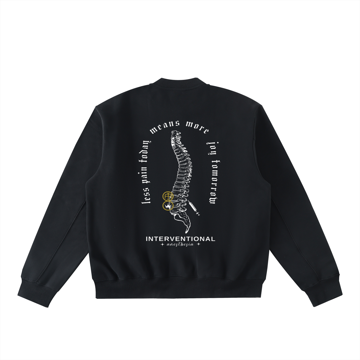 Anesthesia - Essential Zip-Up Fleeced Varsity Jacket