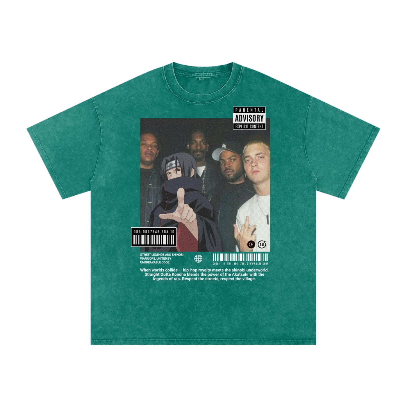 Straight outta Konoha - Acid Wash Oversize T-Shirt - 250 GSM