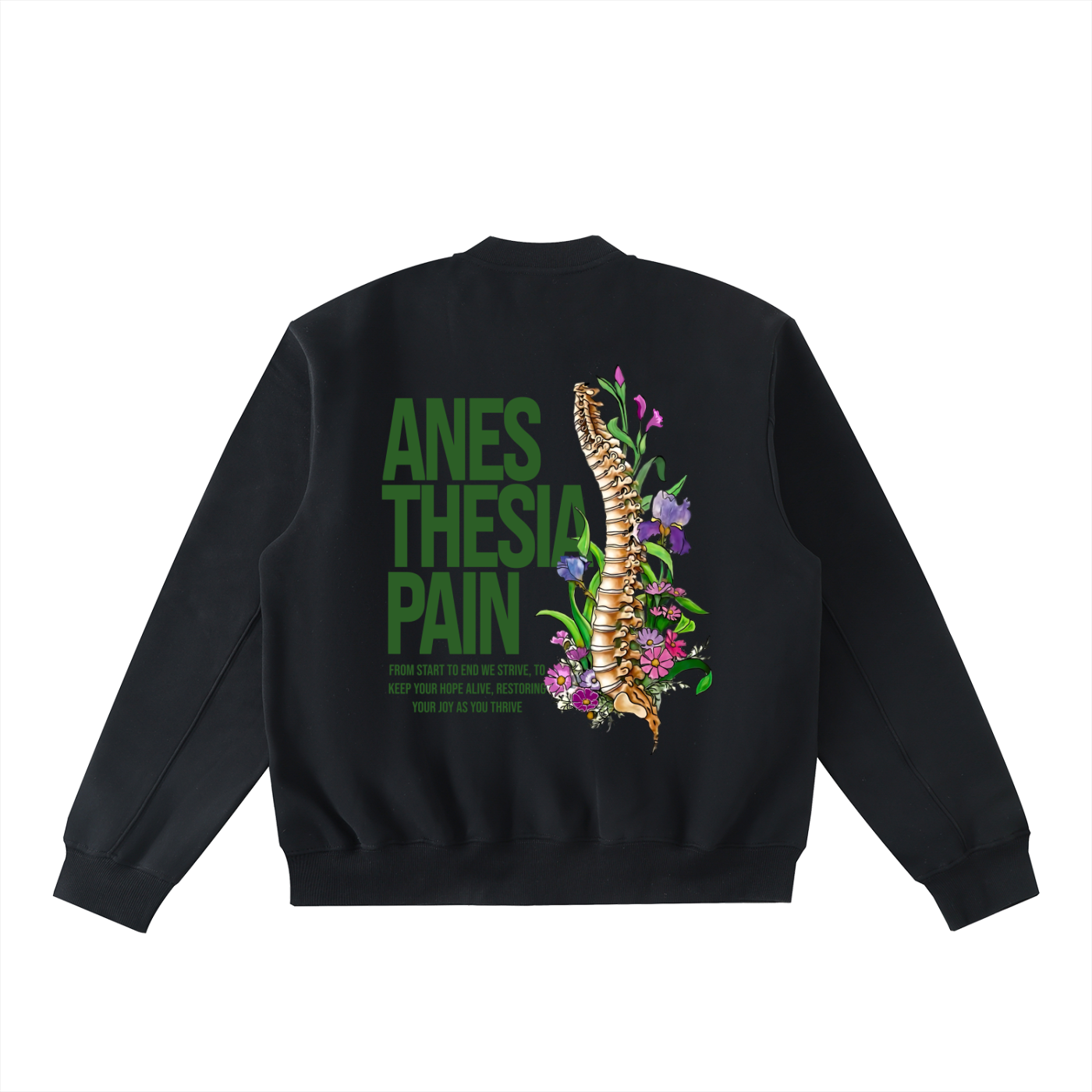 Charlene's Anesthesia Zip Up - Essential Zip-Up Fleeced Varsity Jacket