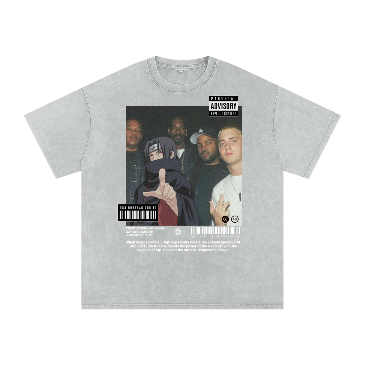 Straight outta Konoha - Acid Wash Oversize T-Shirt - 250 GSM