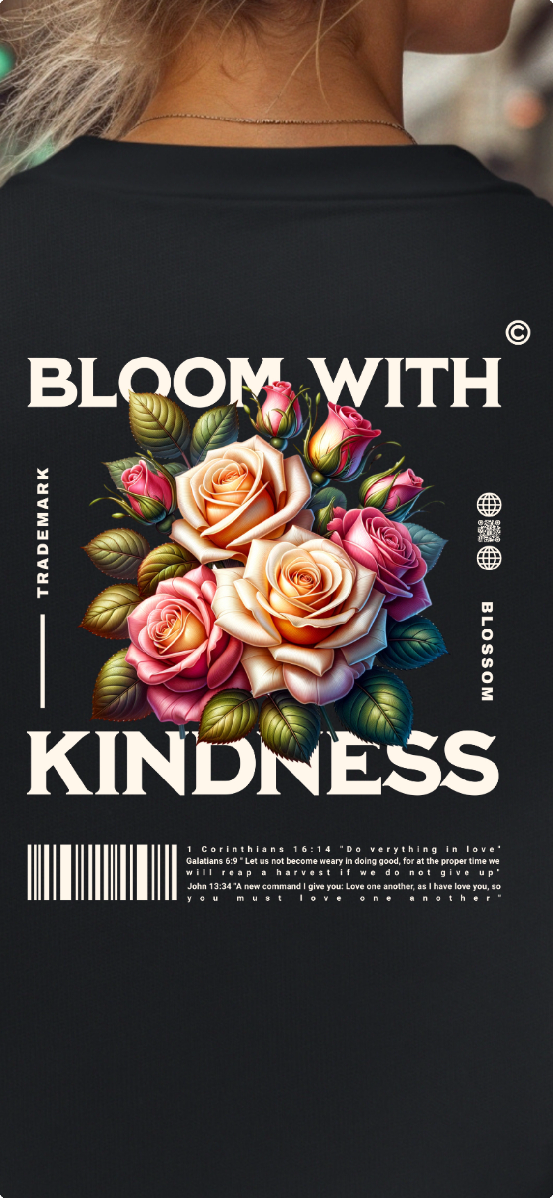 Bloom with Kindness” Premium Sweatshirt