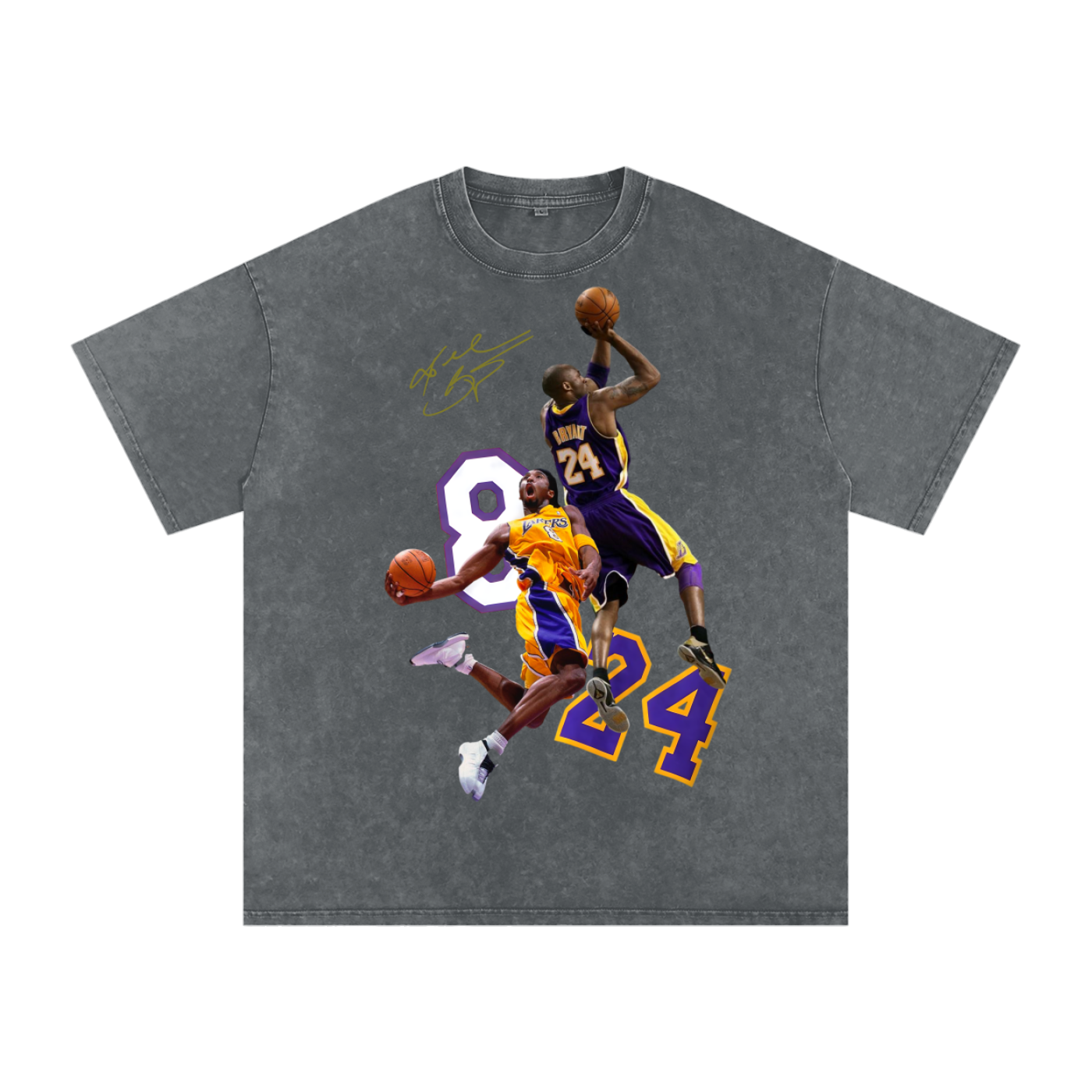 "Mamba Mentality: 8 to 24" Acid Wash Oversize T-Shirt - 250 GSM