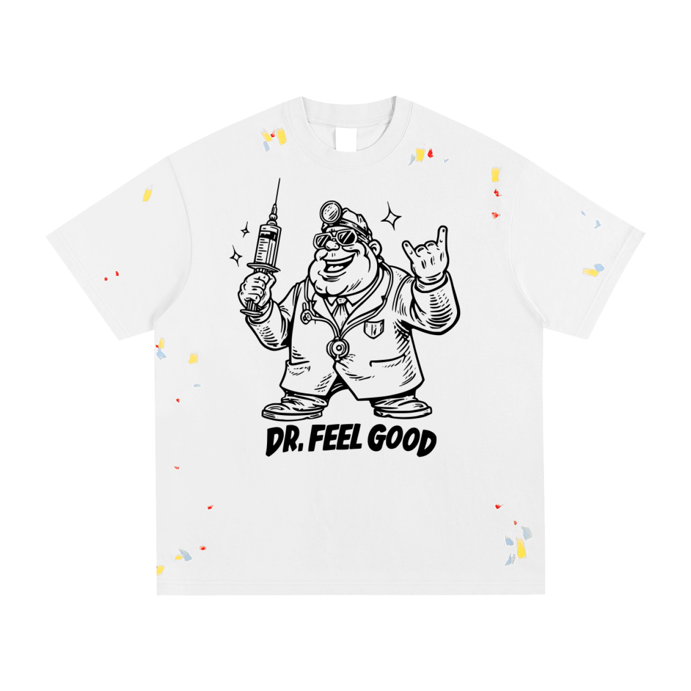 Dr Feel Good by Courtney - Paint Splatter T-Shirt