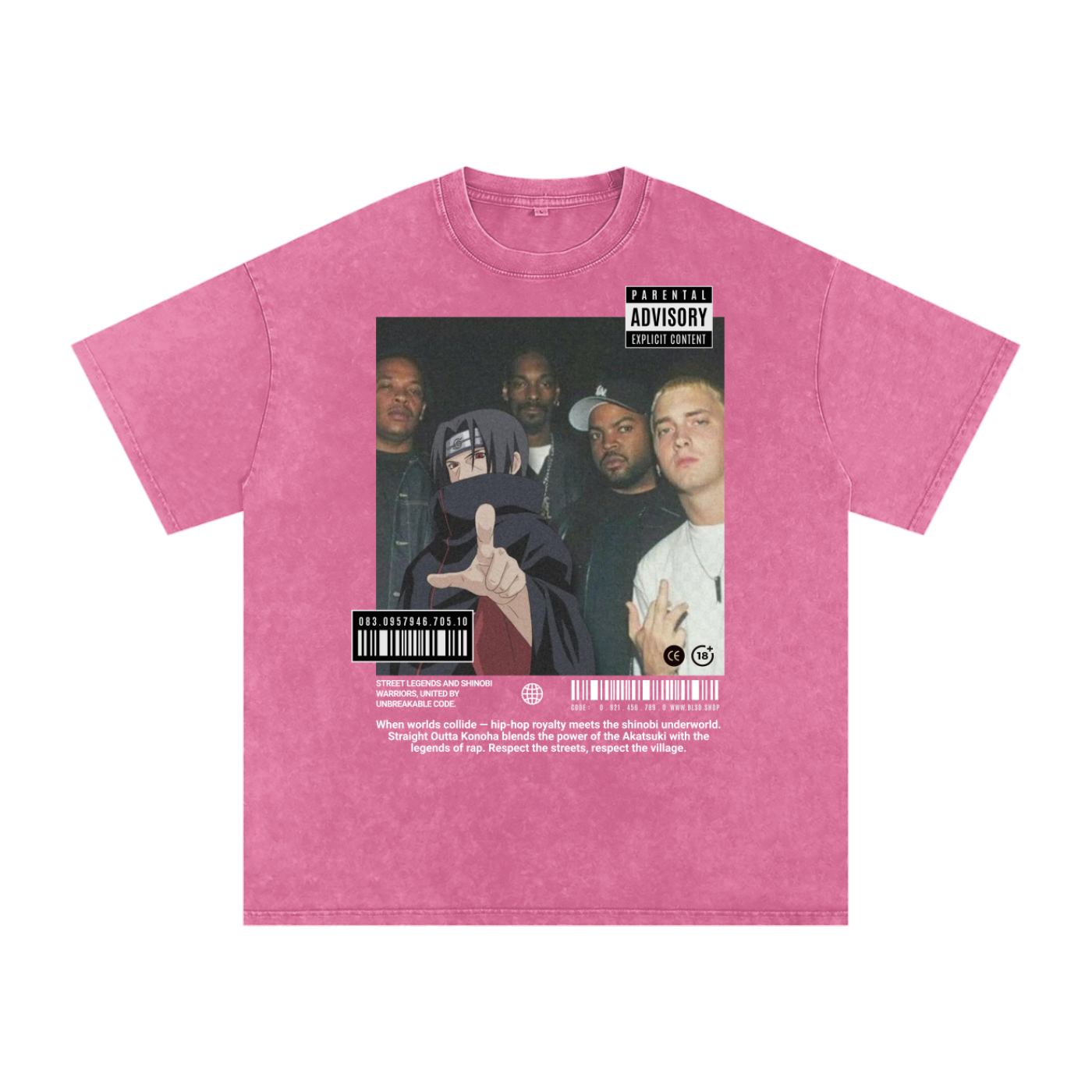 Straight outta Konoha - Acid Wash Oversize T-Shirt - 250 GSM