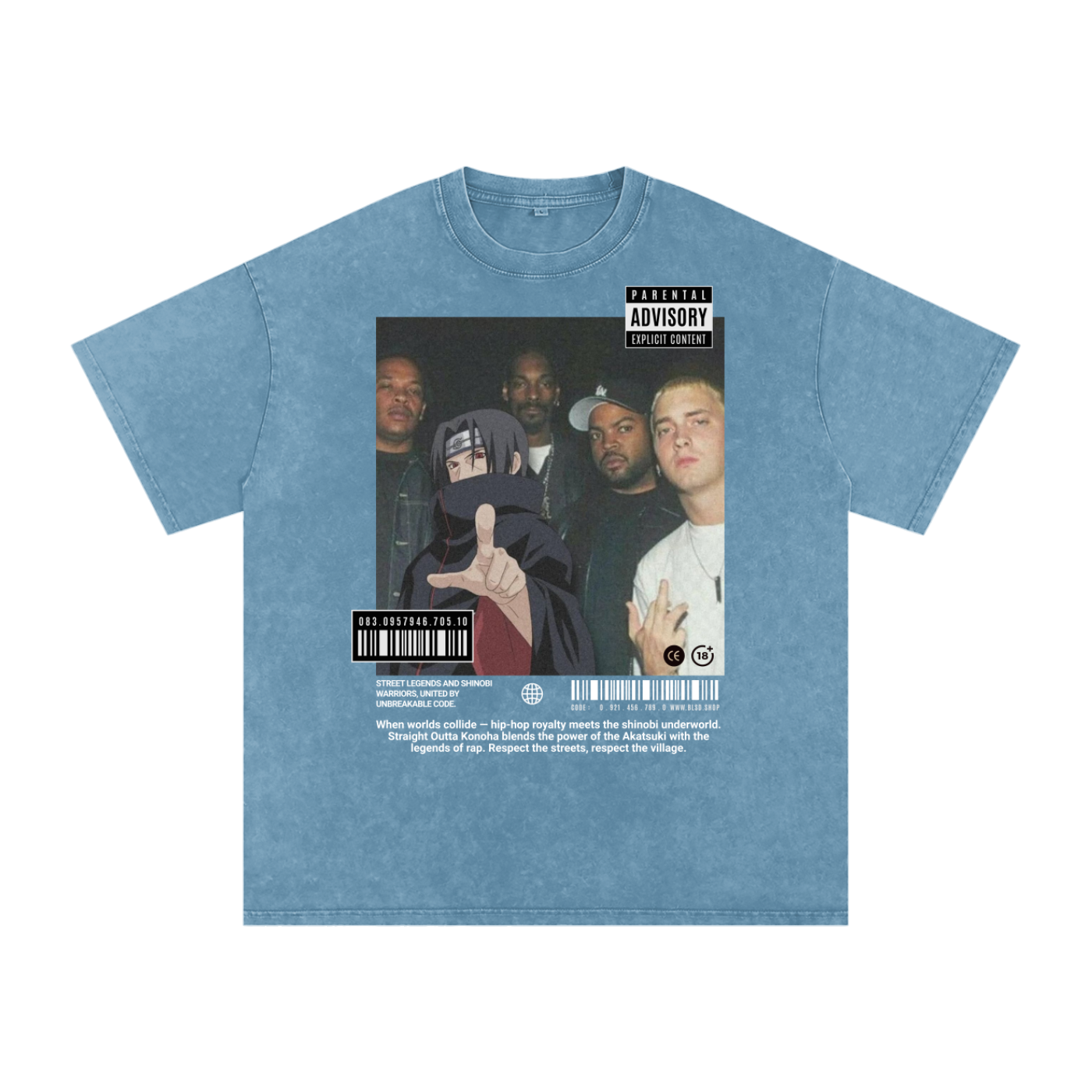 Straight outta Konoha - Acid Wash Oversize T-Shirt - 250 GSM