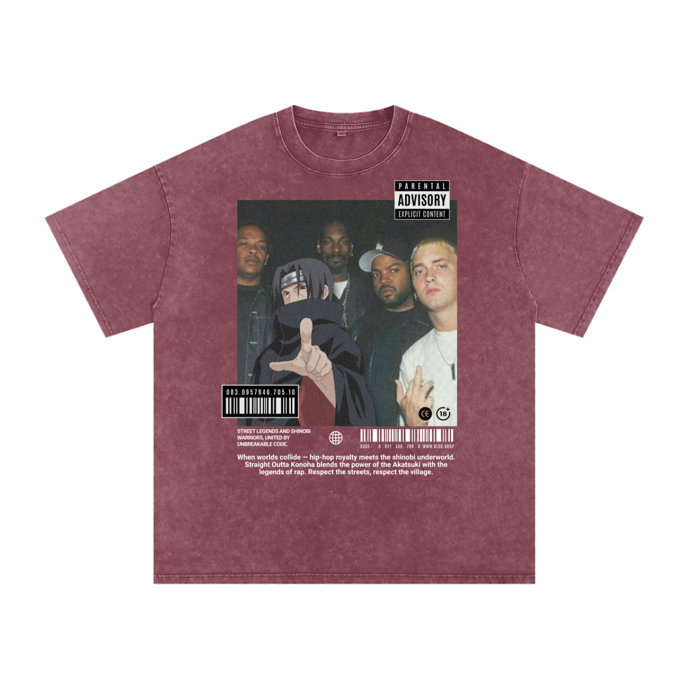 Straight outta Konoha - Acid Wash Oversize T-Shirt - 250 GSM