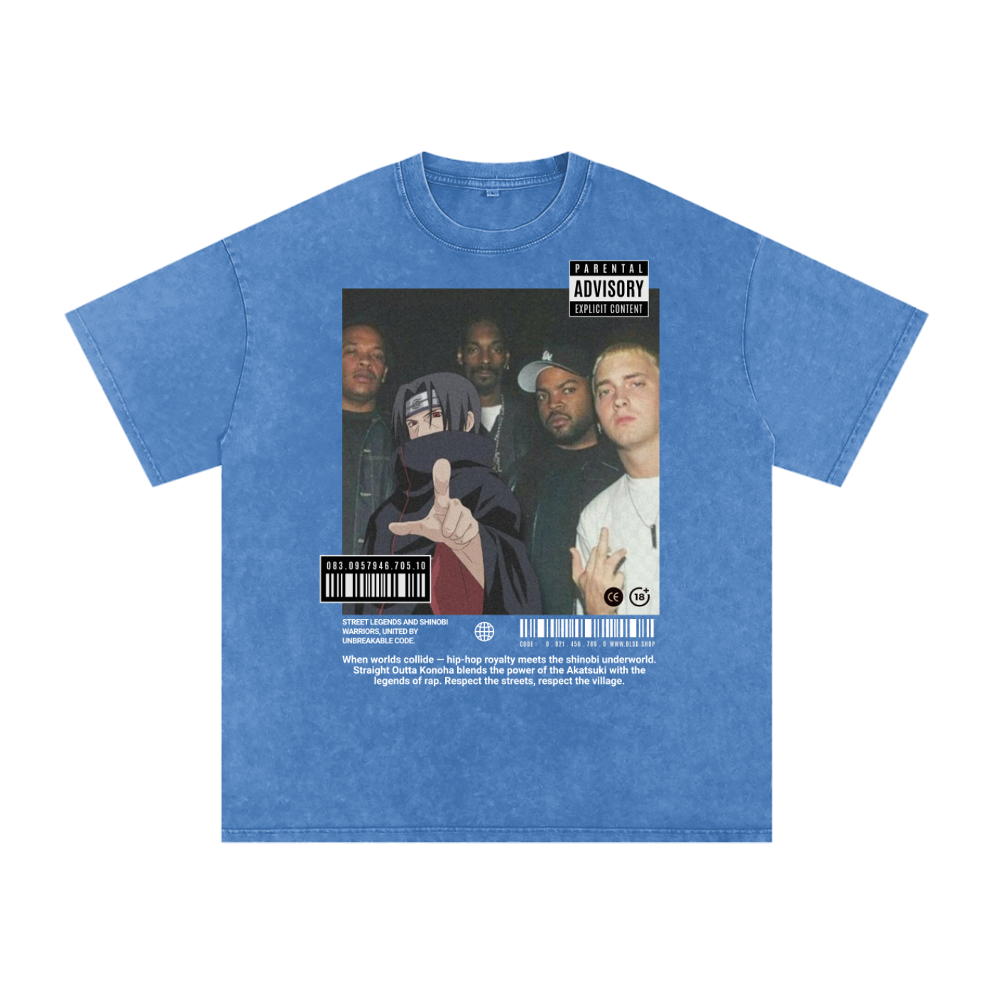 Straight outta Konoha - Acid Wash Oversize T-Shirt - 250 GSM