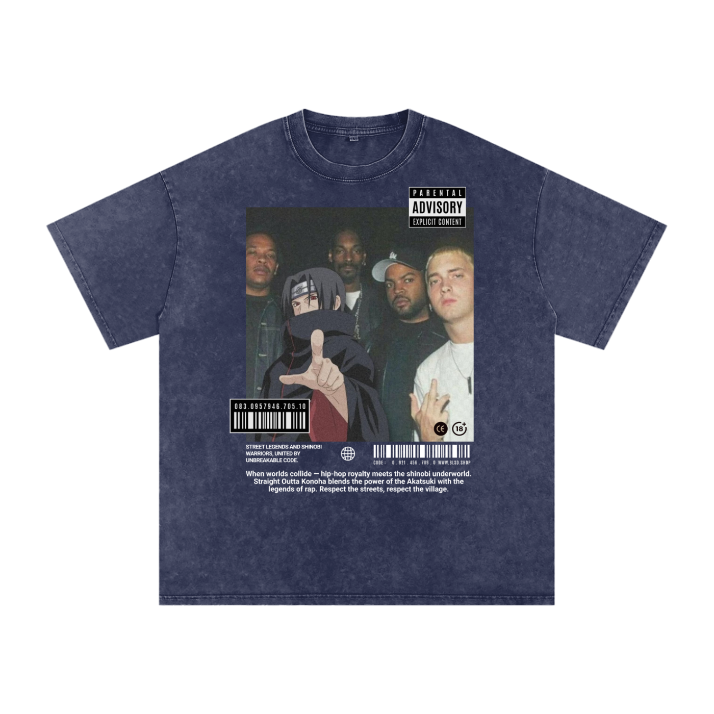Straight outta Konoha - Acid Wash Oversize T-Shirt - 250 GSM