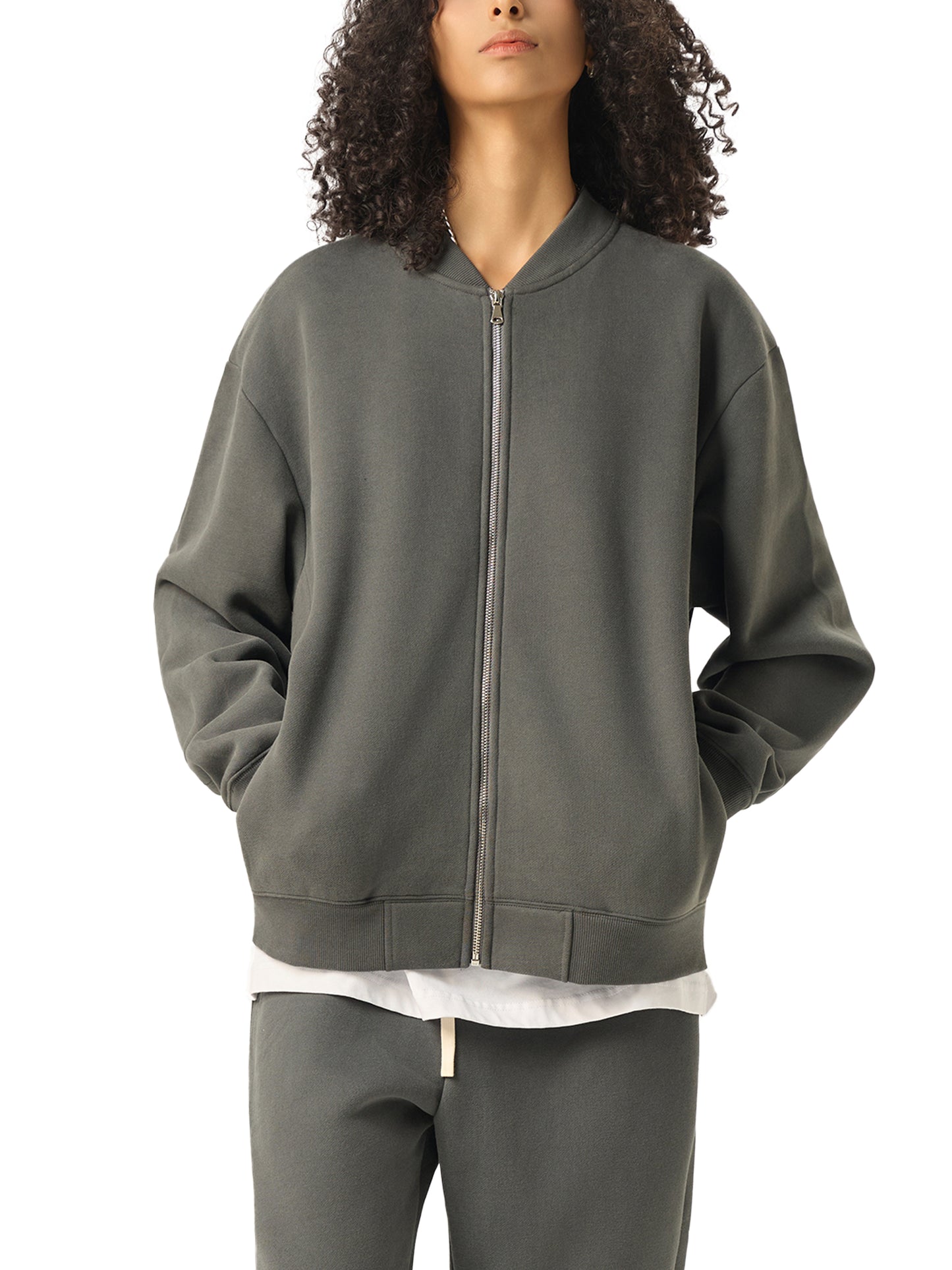 Charlene's Anesthesia Zip Up - Essential Zip-Up Fleeced Varsity Jacket
